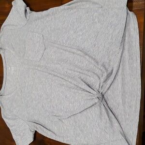 SO gray v neck gray pocket tee shirt.